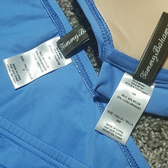 Tommy Bahama Blue High Waist Halter Top Bikini - Picture 4 of 6